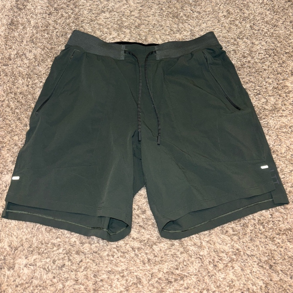 Lululemon Men's Olive Green Athletic Shorts